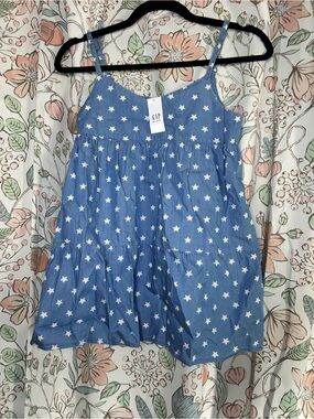 GAP Blue Star Print Tiered Sundress